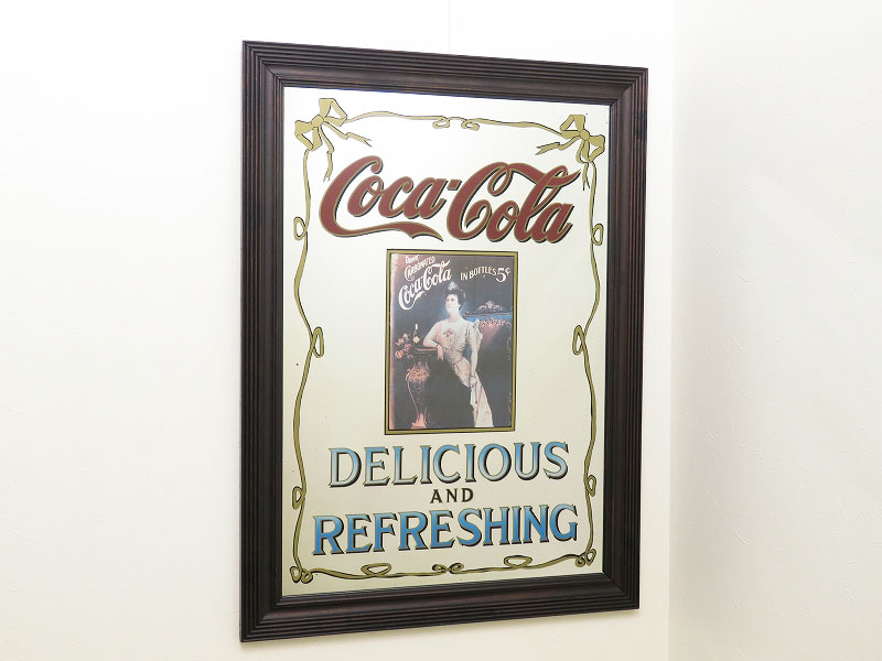 コカコーラ Coca-Colaパブミラー アンティーク ビンテージ 昭和レトロ
