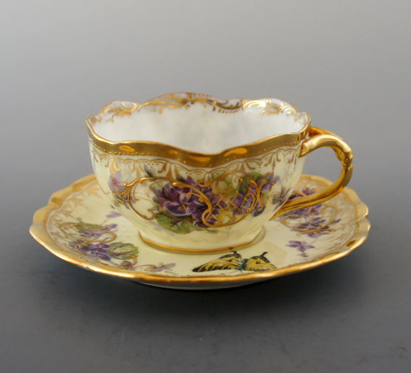 DRESDEN ドレスデン 草花模様 カット コンポート 盛り皿 DRESDEN