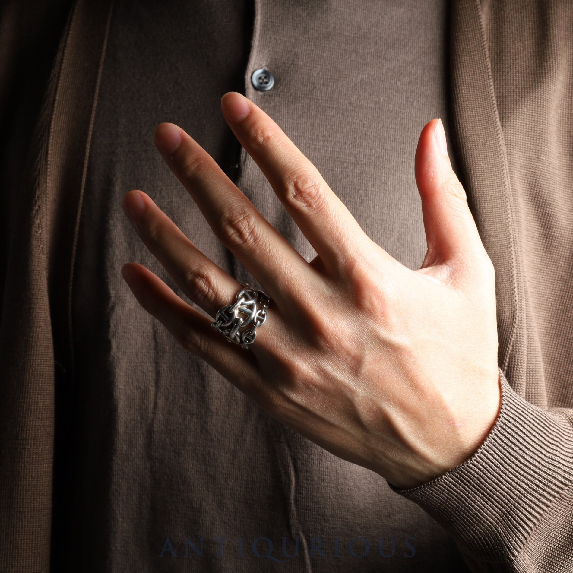 エルメス リング シェーヌダンクル アンシェネ GM スターリング