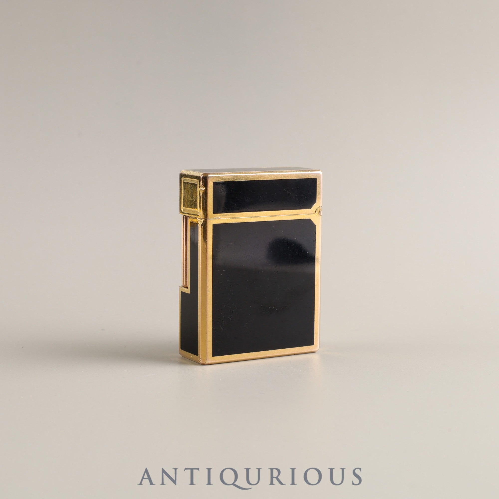 デュポン ライター LINE1ショート 都彭 黒漆×GP 機械点検調整済み