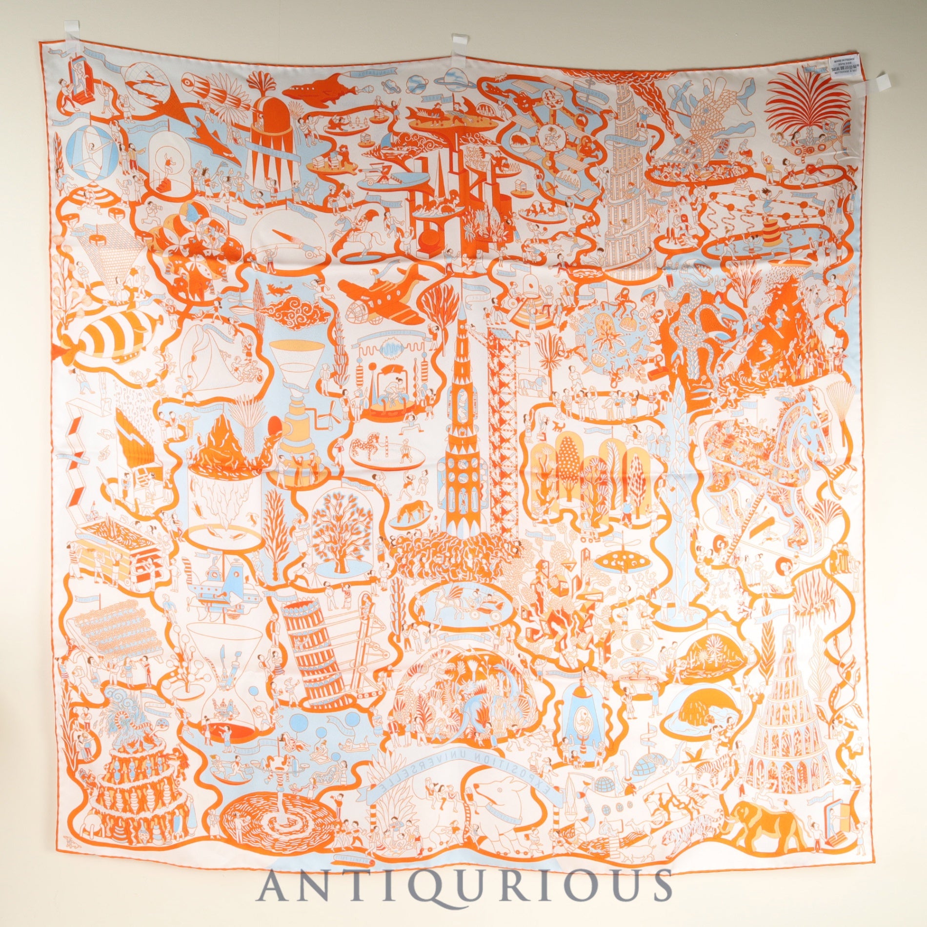 エルメス スカーフ カレ90 Exposition Universelle 万国博覧会 箱