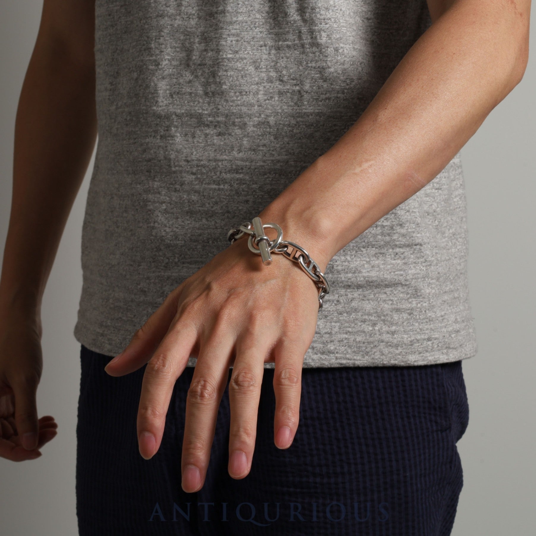 好*き様 エルメス HERMES シェーヌダンクル GM 13コマ 艶あり 鑑定