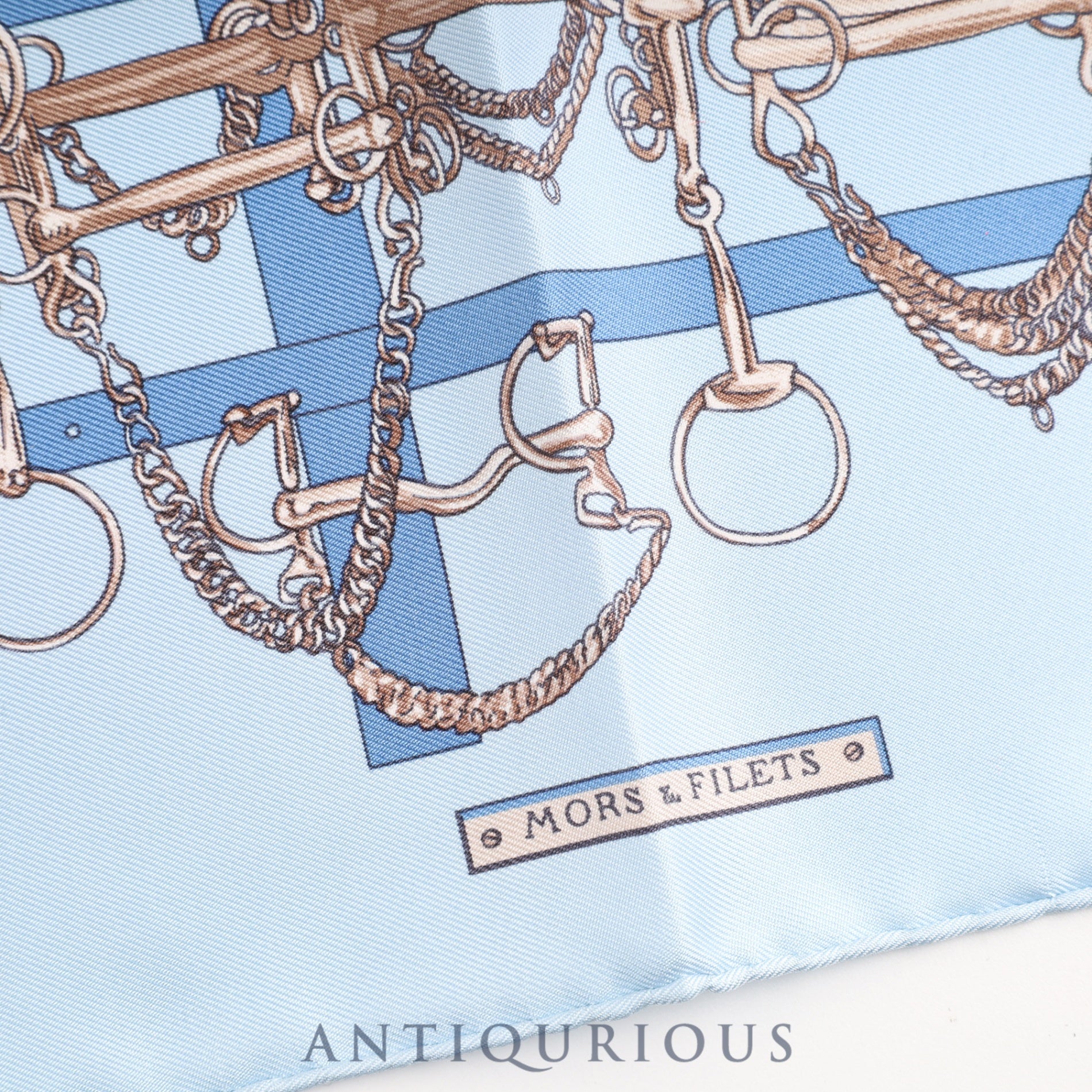 エルメス スカーフ カレ45 馬具とビット SILK100% 箱 タグ | 東京銀座