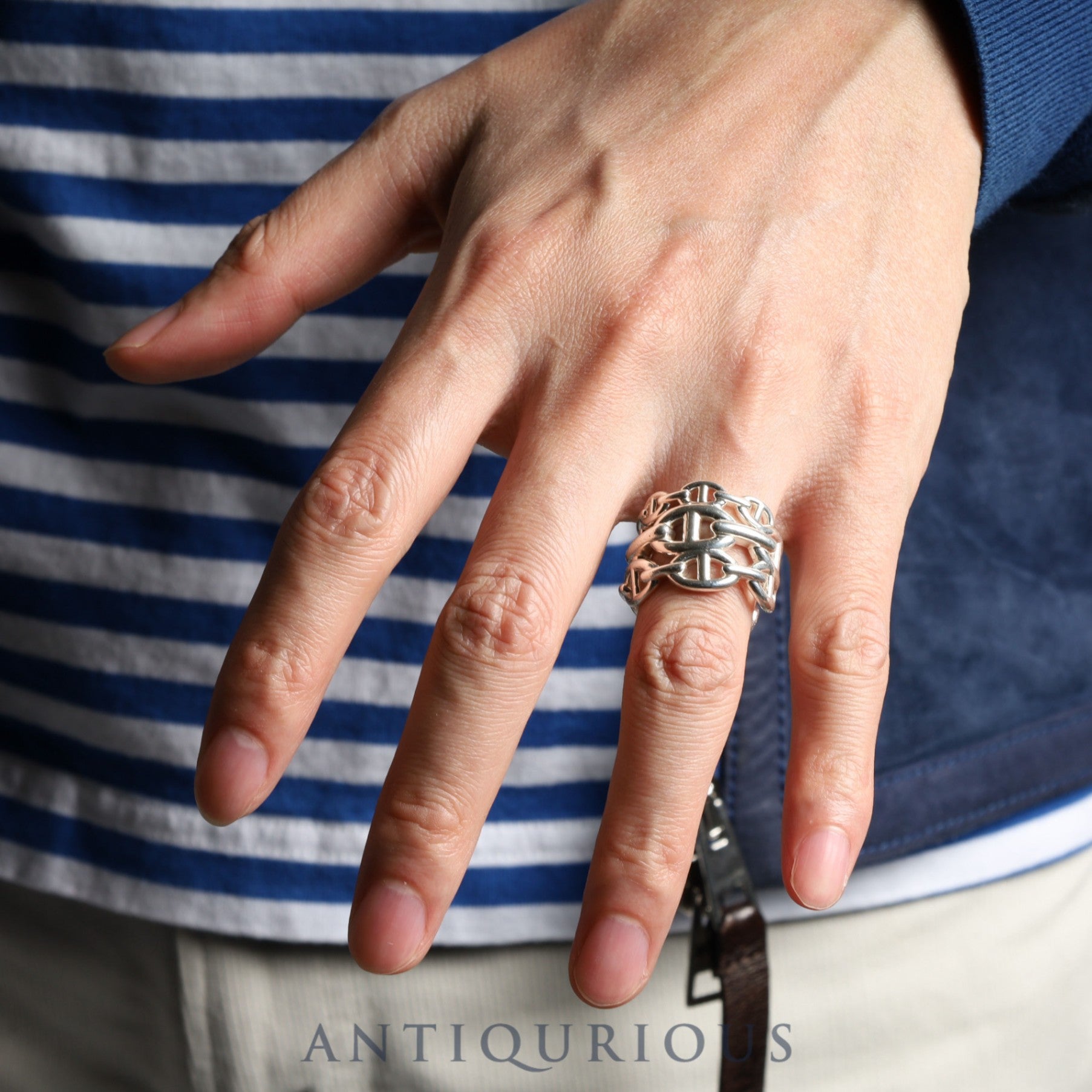 エルメス リング シェーヌダンクル アンシェネ GM SV925 #59 箱 22年刻