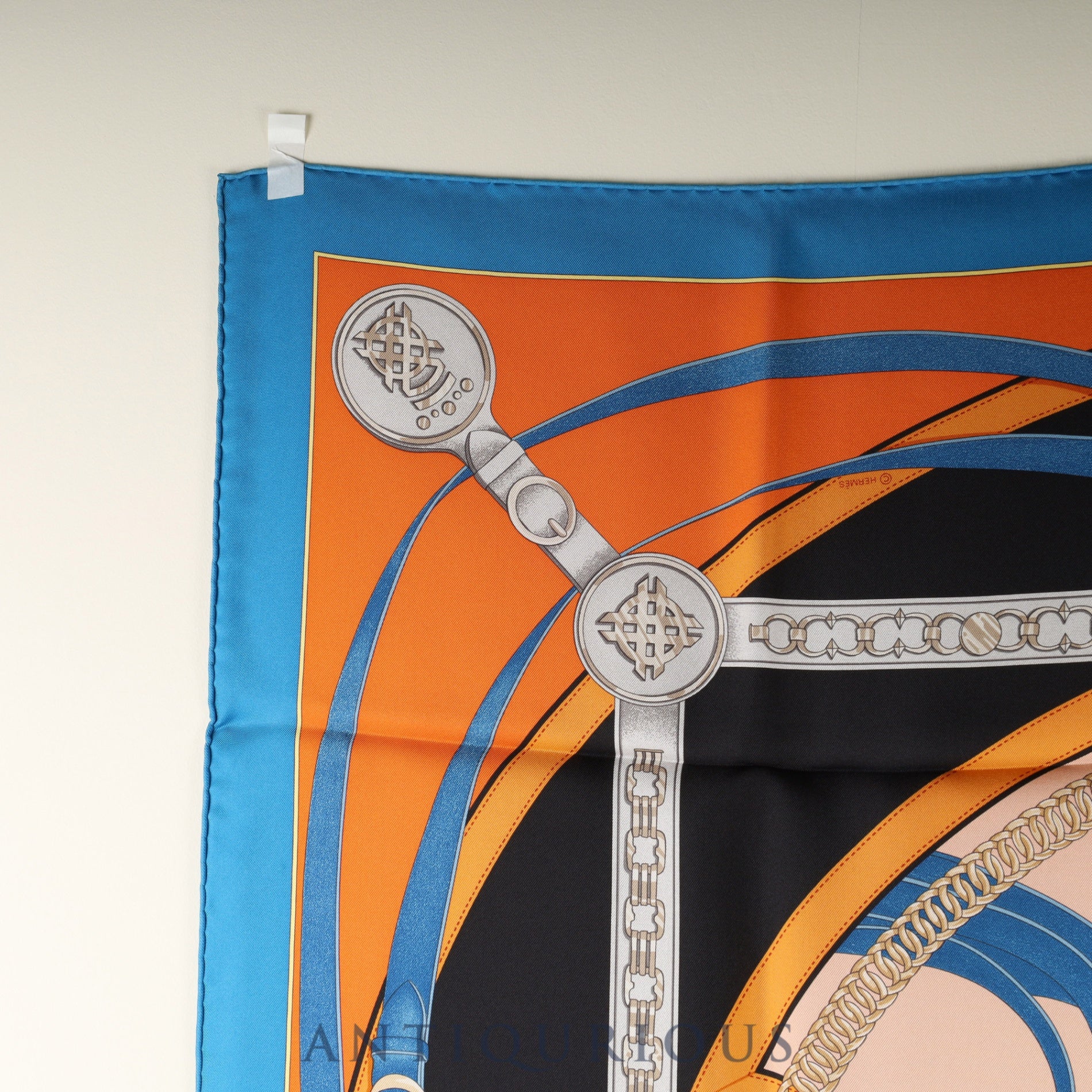 エルメス スカーフ カレ90 LA PROMENADE DU MATIN 朝の散歩 箱 SILK100