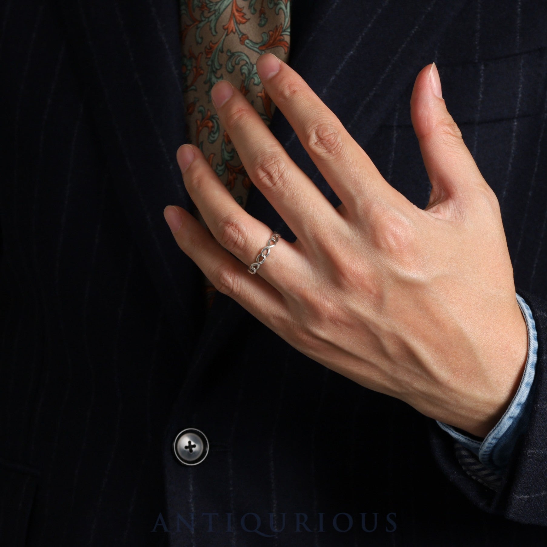 ティファニー リング インフィニティ バンドリング AG925 12号 箱 保存