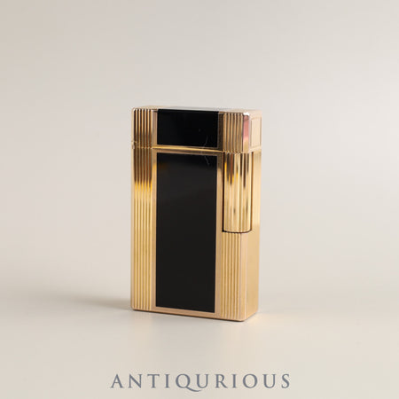 デュポン ライター LINE1ショート 都彭 黒漆×GP 機械点検調整済み