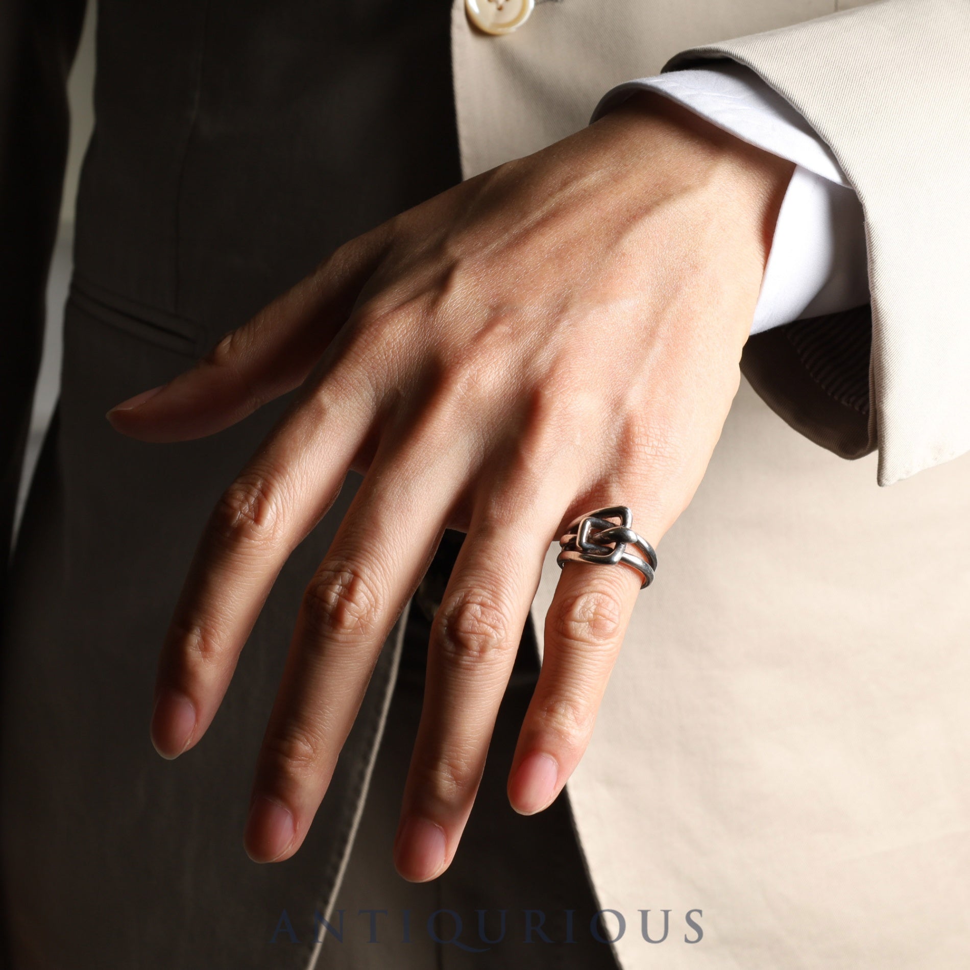 エルメス リング ヴィンテージ ベルトモチーフ スターリングシルバー