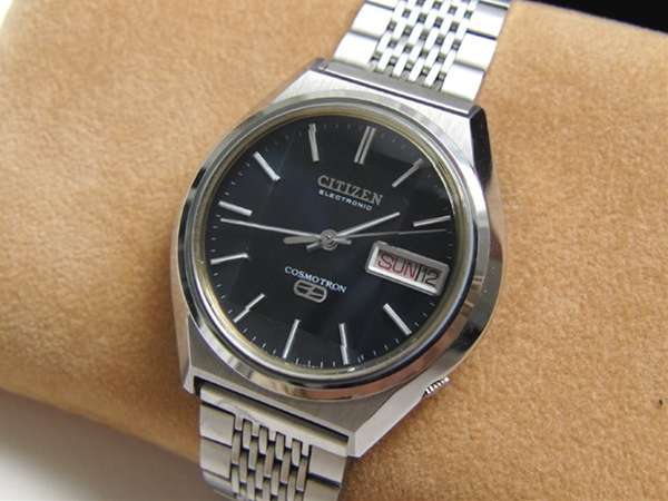 シチズン コスモトロン カットガラス デットストックのタグ付 ラウンド