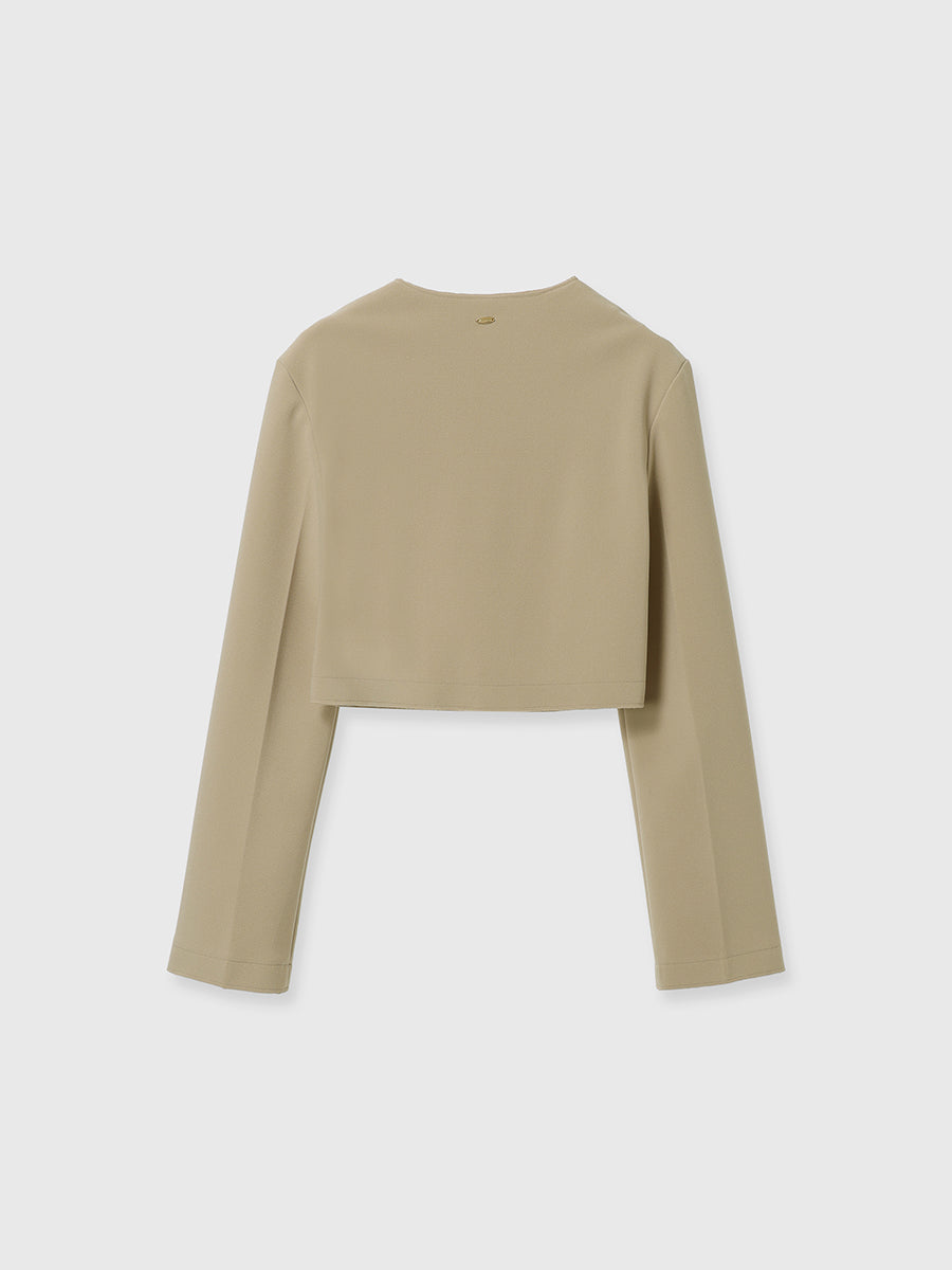 カットジョーゼットショートカーディガン