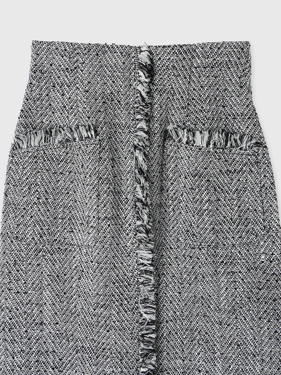 フロントポケットツイードスカート