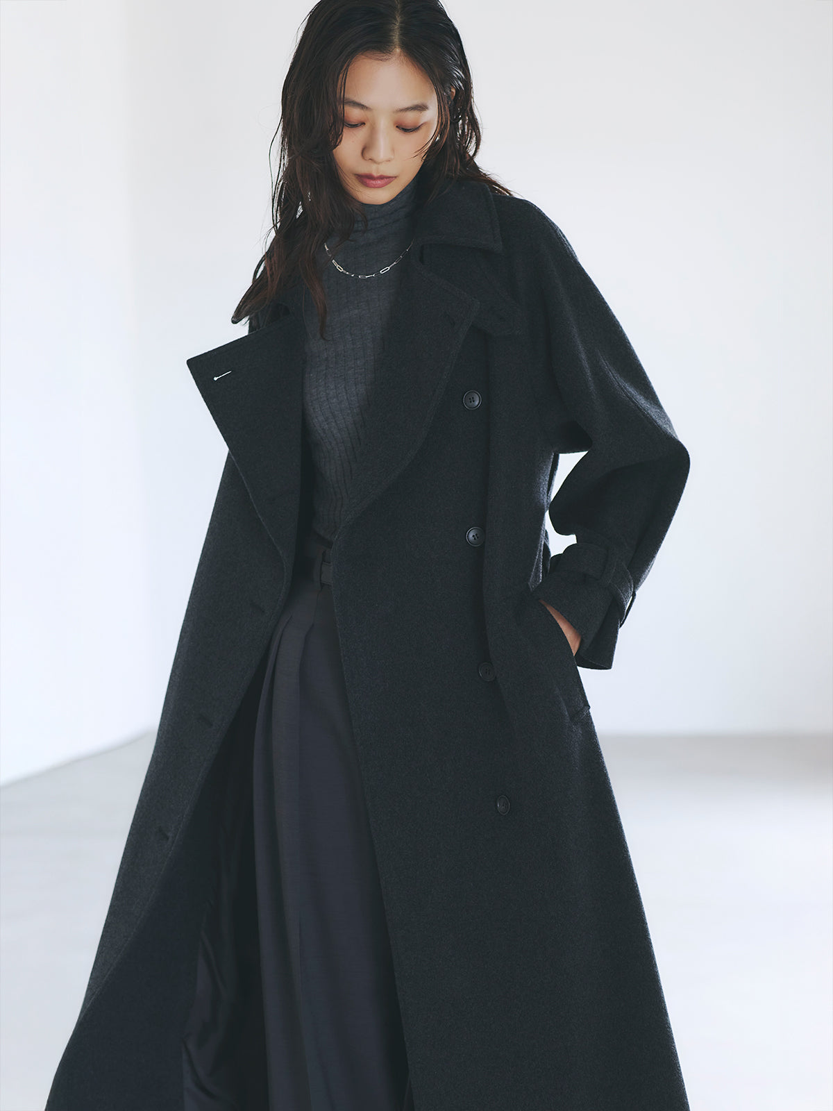 カシミヤ100シアータートルネックプルオーバー