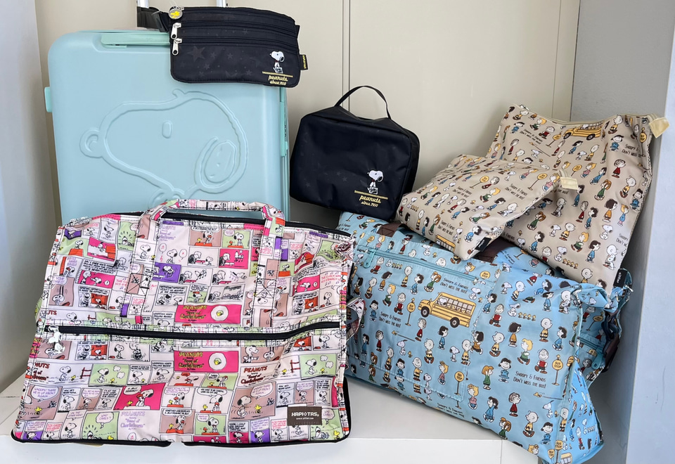 スヌーピーの旅行グッズ、スーツケース/折りたたみボストンバッグ