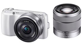 ソニー、「NEX-C3」に新色ホワイトを追加。ダブルズームキットも
