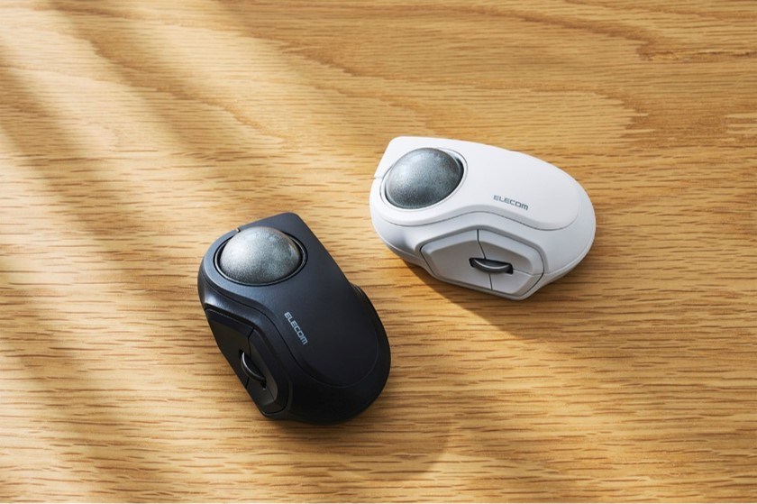 エレコム、小型トラックボール「bitra」復刻発売 マルチ接続・白モデル