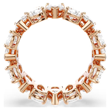 Matrix Vittore ring, Pear cut, White, Rose gold-tone finish