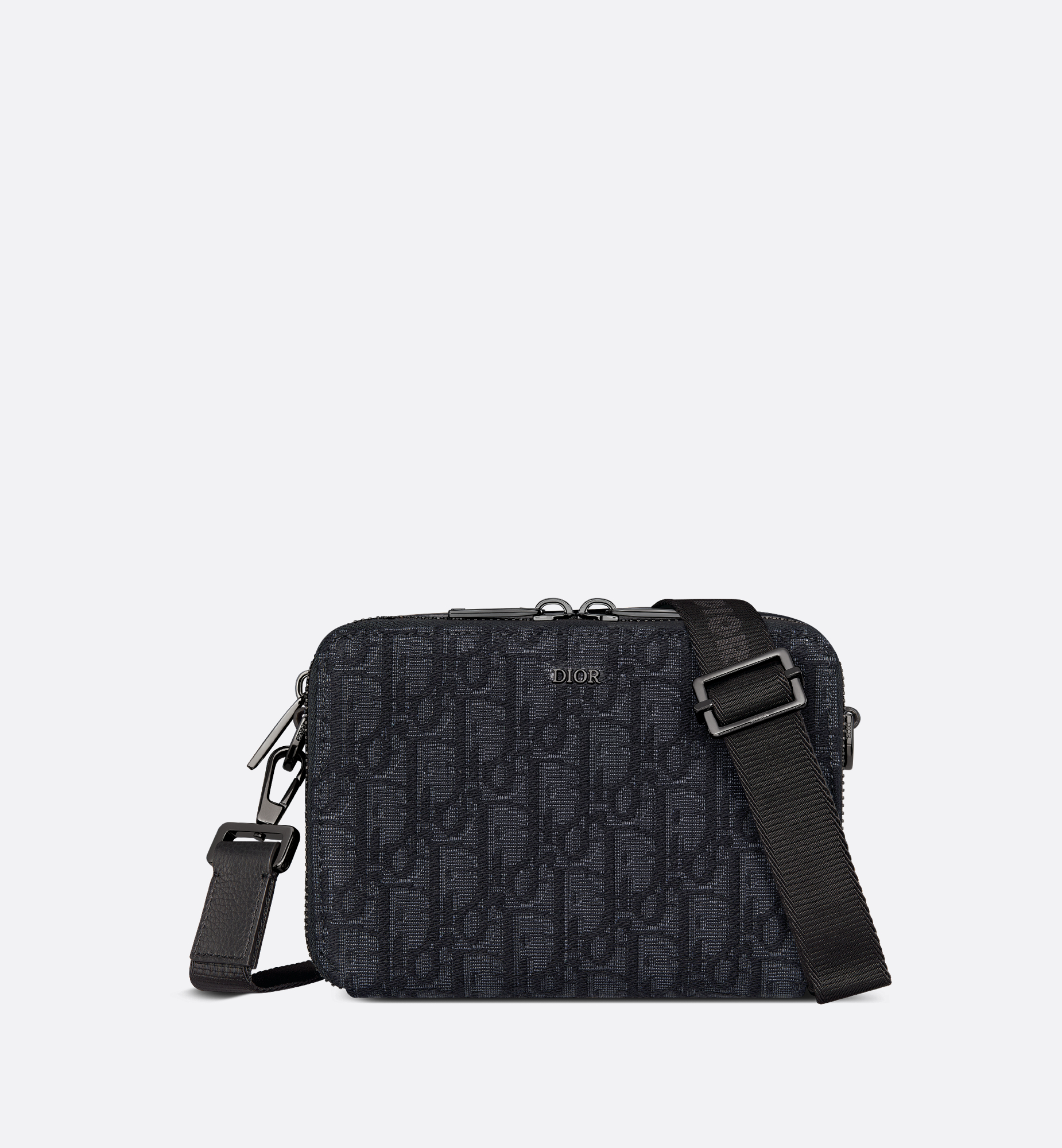 DIOR | ストラップ付き ジップポーチ ディオール オブリーク ジャカード