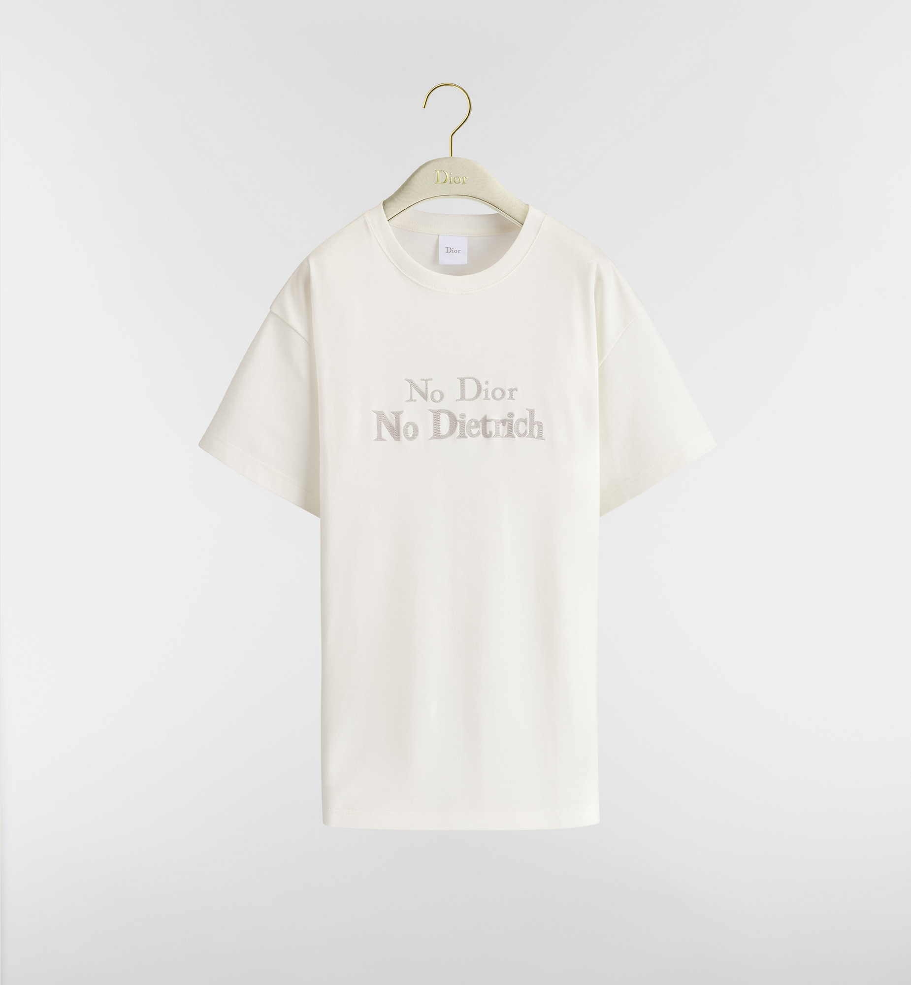 T-shirt with Lettering White Cotton Jersey | DIOR