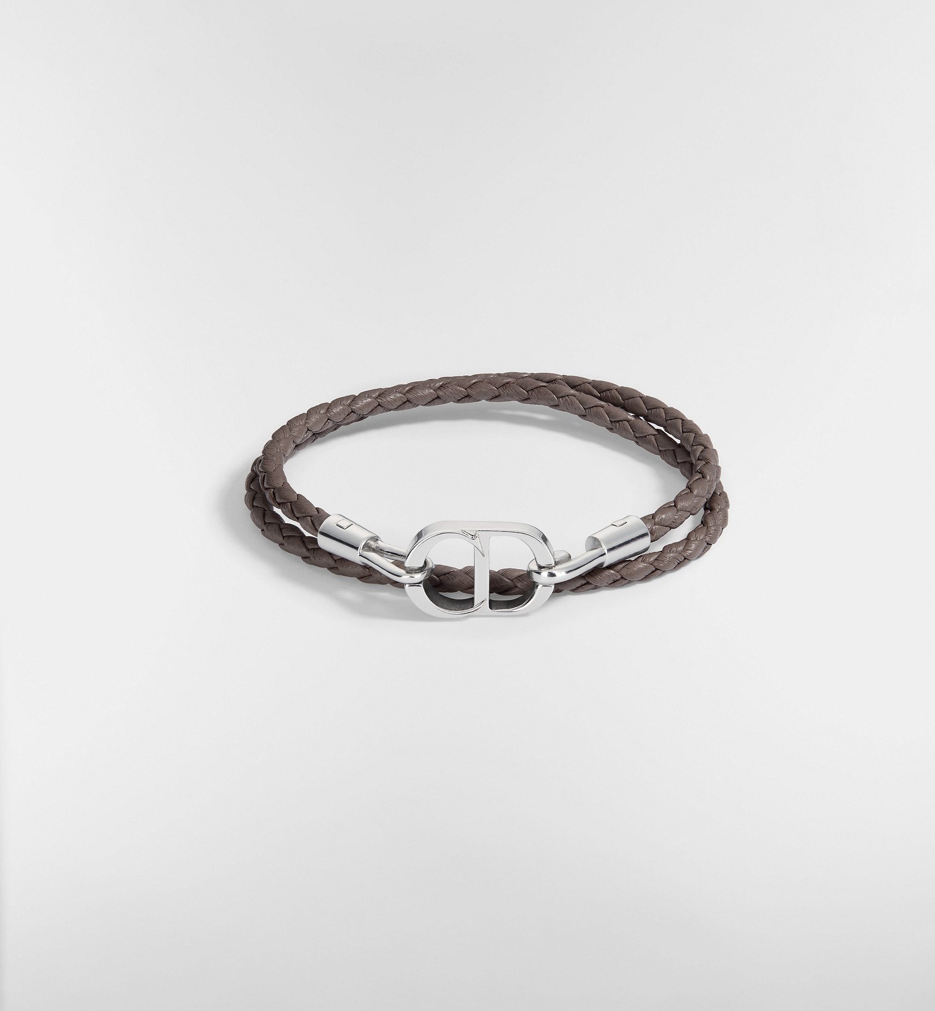 DIOR | CD Icon ブレイドレザー ダブルブレスレット ラムスキン & 真鍮