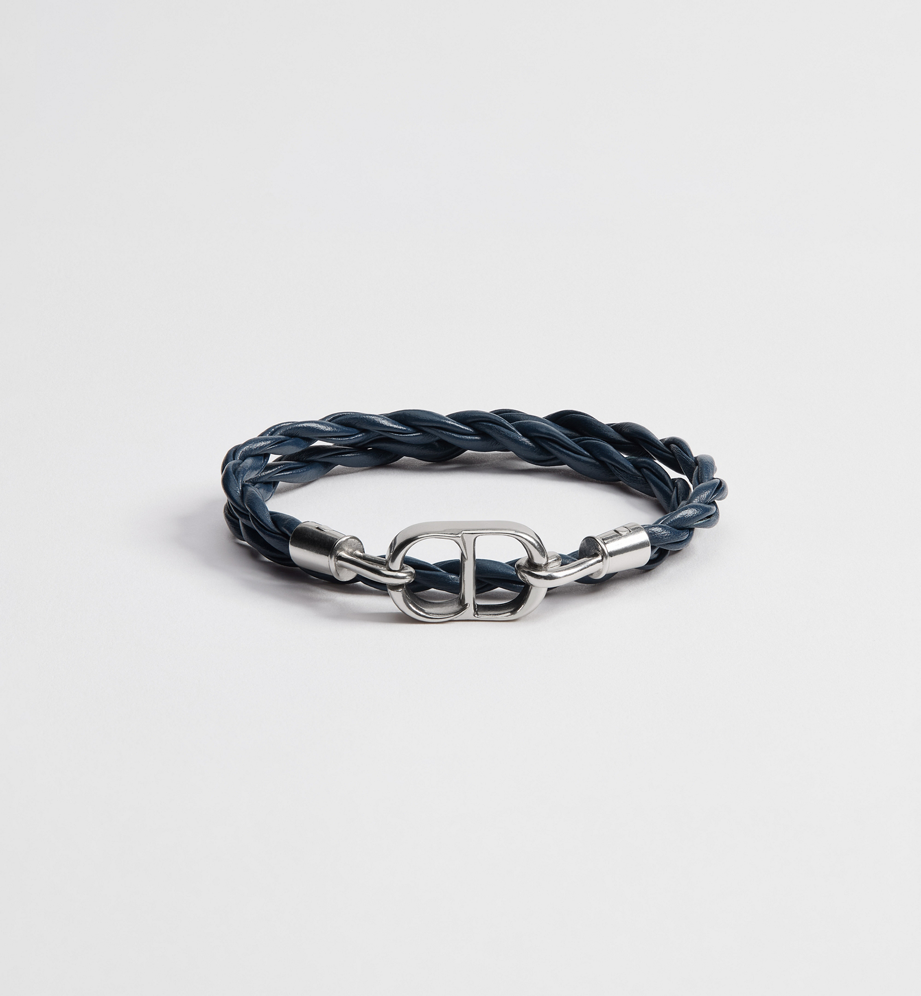 DIOR | CD Icon ブレイドレザー ダブルブレスレット カーフスキン & 真鍮