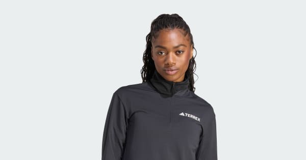 adidas Terrex Multi CLIMAWARM Half-Zip Tech Fleece Jacket - Black