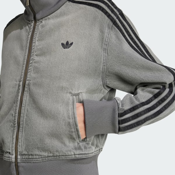 adidas Adicolor Denim Track Top - Grey | Free Shipping with adiClub