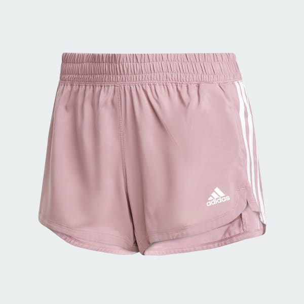 adidas Pacer 3-Stripes Woven Shorts - Pink | Free Shipping with