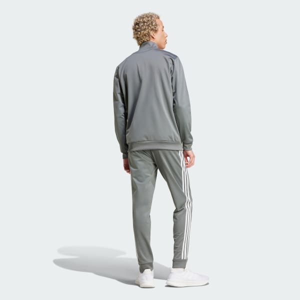 adidas Basic 3-Stripes Tricot Track Suit - Grey | Free Shipping