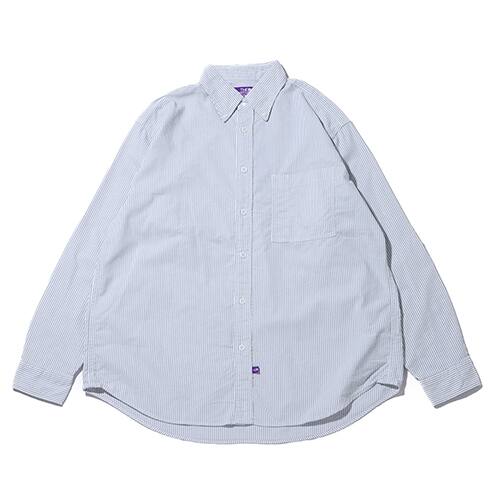 THE NORTH FACE PURPLE LABEL Button Down Striped Field Shirt Sax