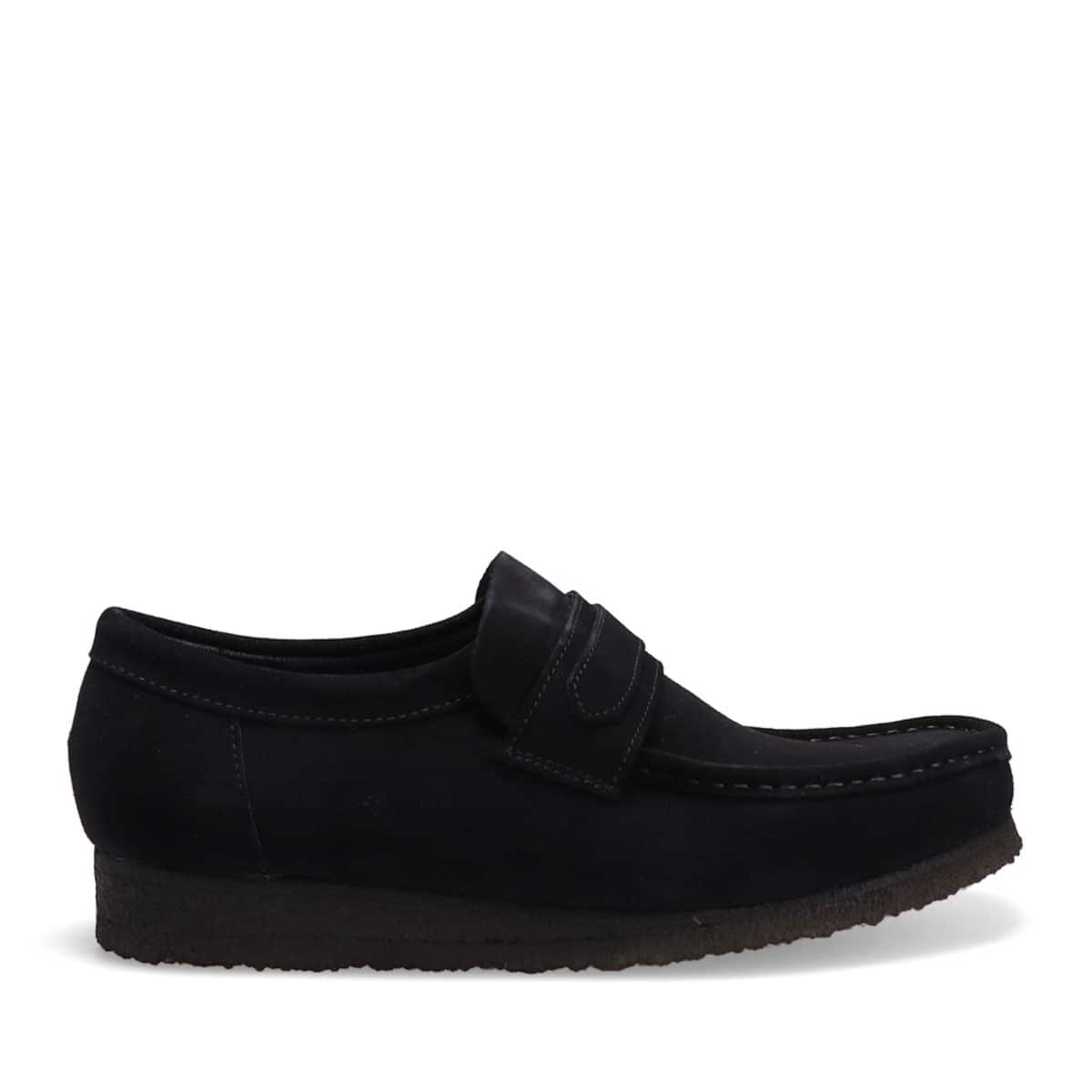 Clarks WallabeeLoafer Black Sde BLACK 23FA-I（クラークス ワラビー