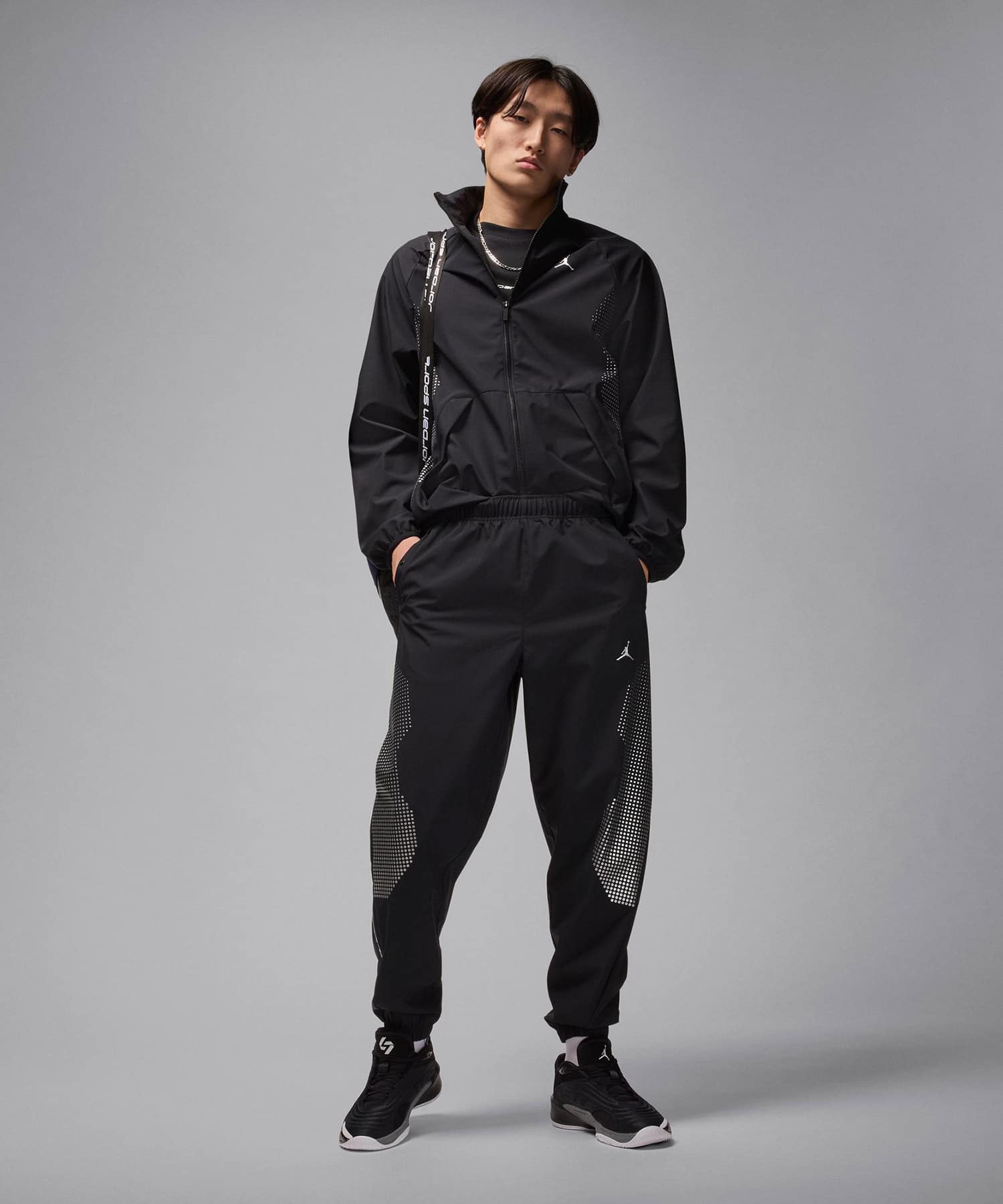 JORDAN BRAND M J SPRT JAM WARM UP PANT BLACK/METALLIC SILVER