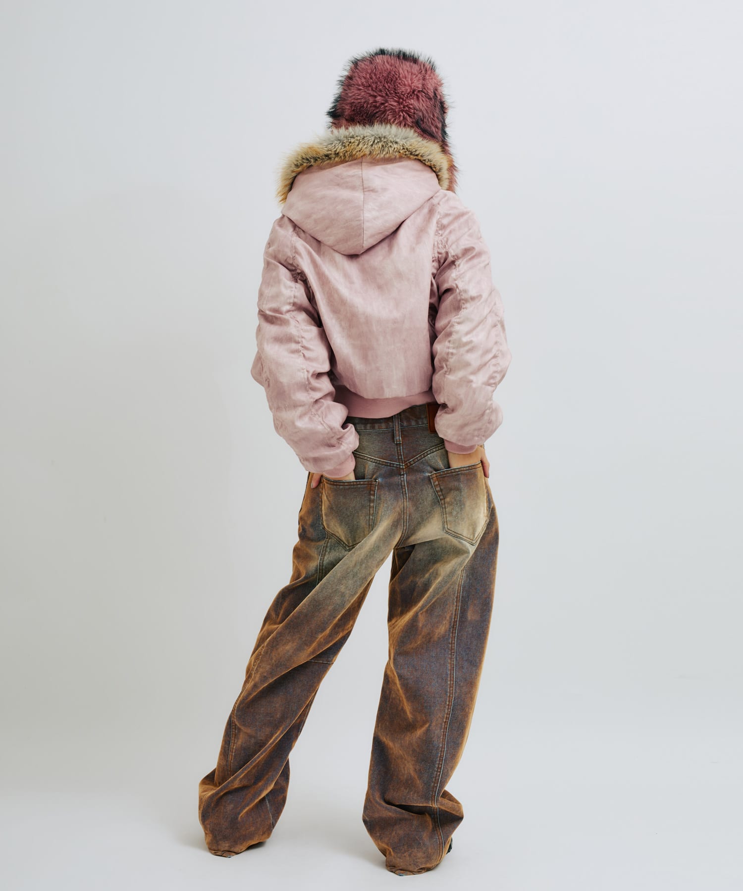 atmos pink Faux Fur Hooded Jacket PINK（アトモス ピンク フォー