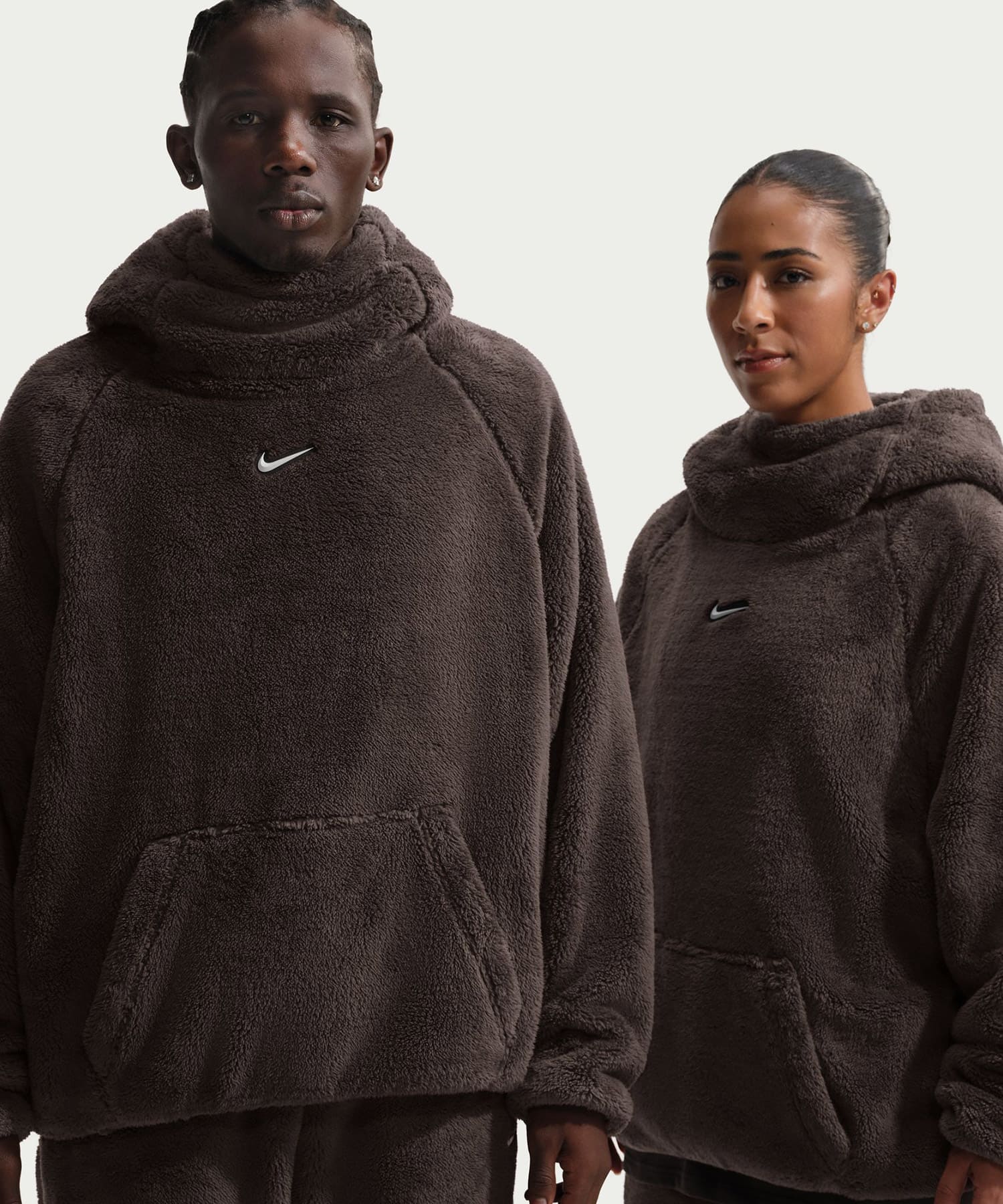 NIKE AS M NRG NOCTA CS HOODIE FL CM BAROQUE BROWN/SUMMIT WHITE