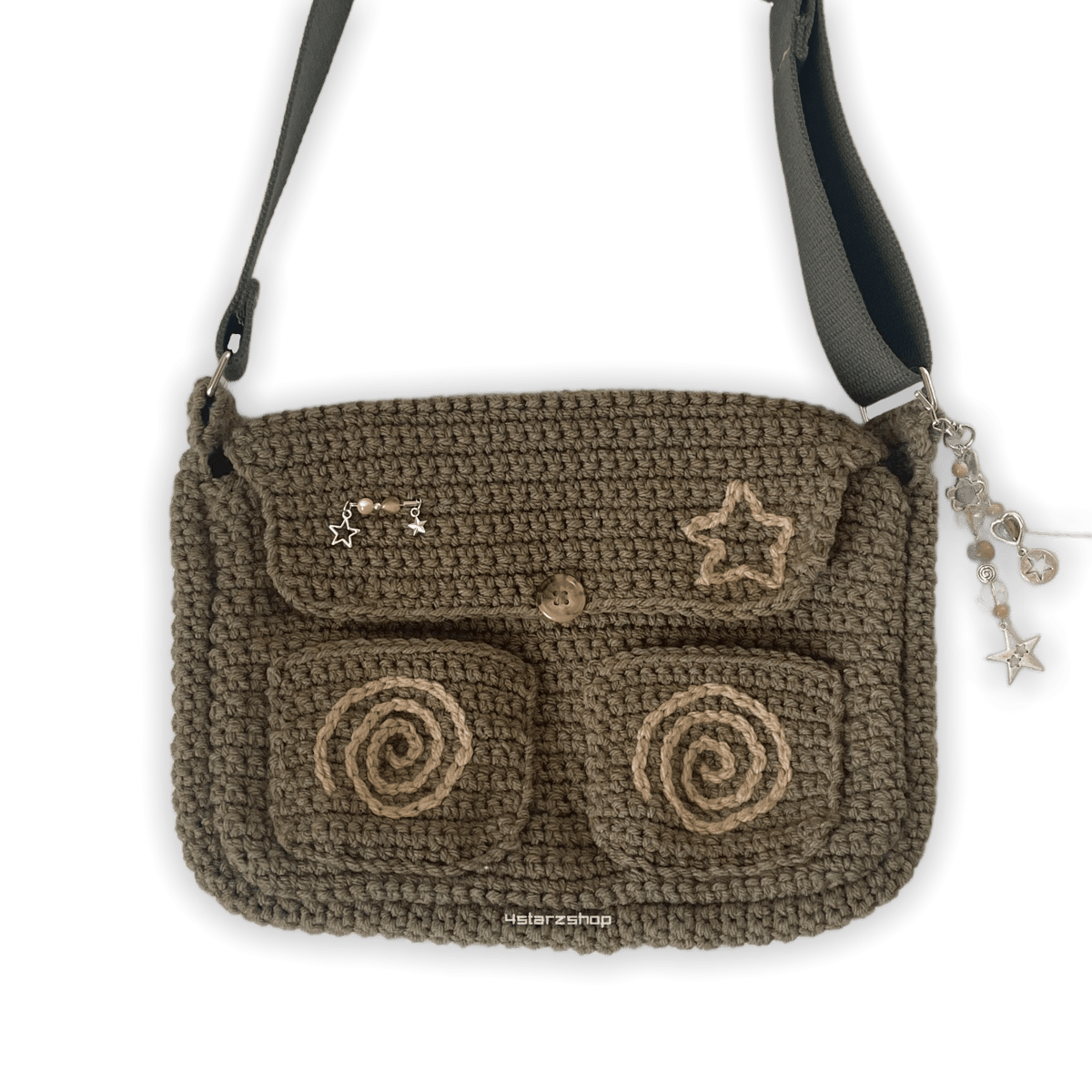 green spiral messenger bag | 4starzshop