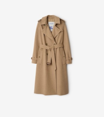 ロング カシミア ケンジントン トレンチコート (トレイルメランジ