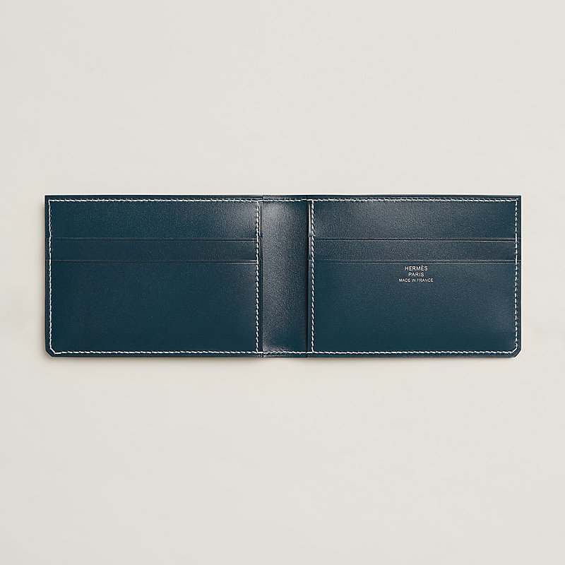 H Sellier card holder - Blue | Hermès Mainland China