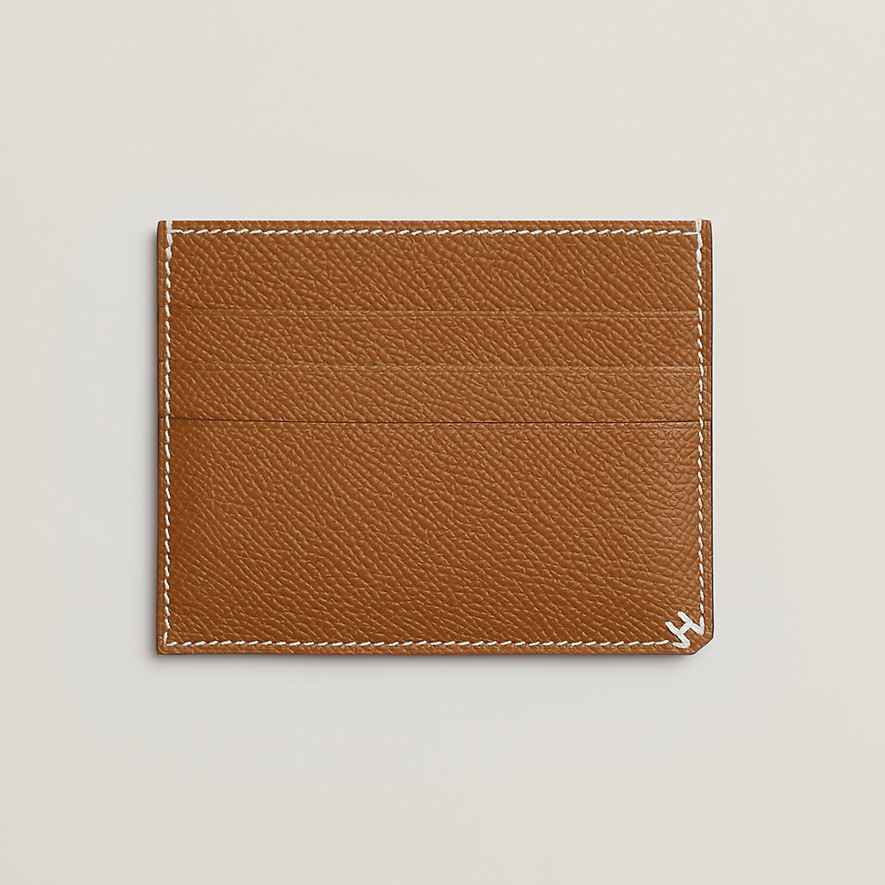 H Sellier card holder - Beige | Hermès USA