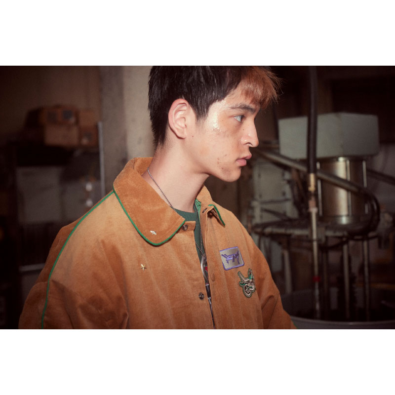 Corduroy Wappen Jacket (Caramel) - ZUTOMAYO MART