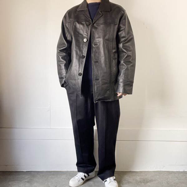 90s WILSONS LEATHER M.JULIAN レザー ジャケット S 黒 ラム カー