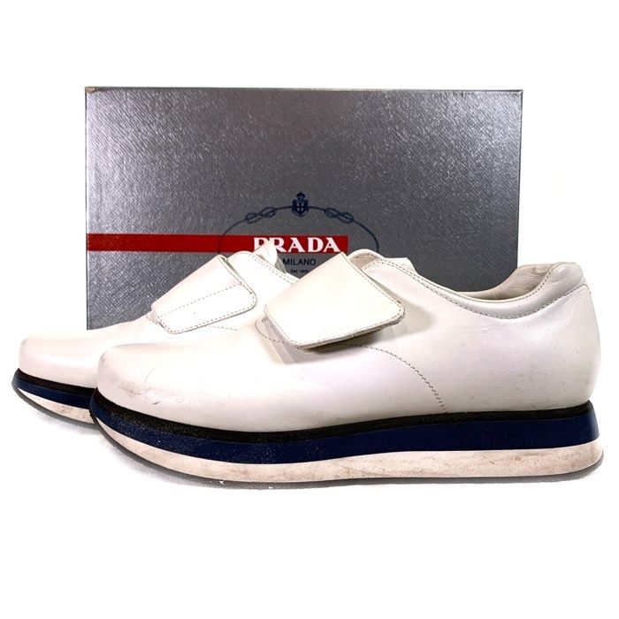 PRADA SPORT プラダスポーツ ベルクロ レザースリッポン スニーカー