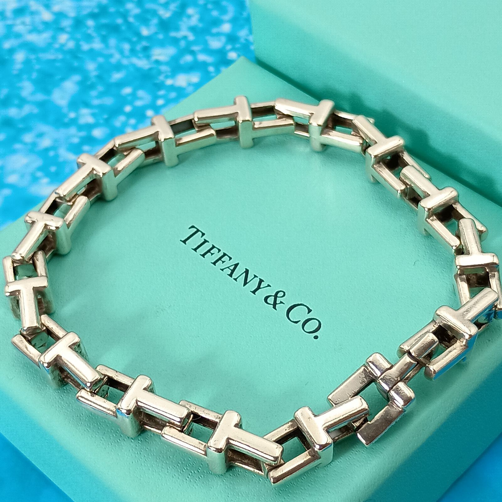 TIFFANY&Co. ティファニー Tナローチェーン ブレスレット メンズ