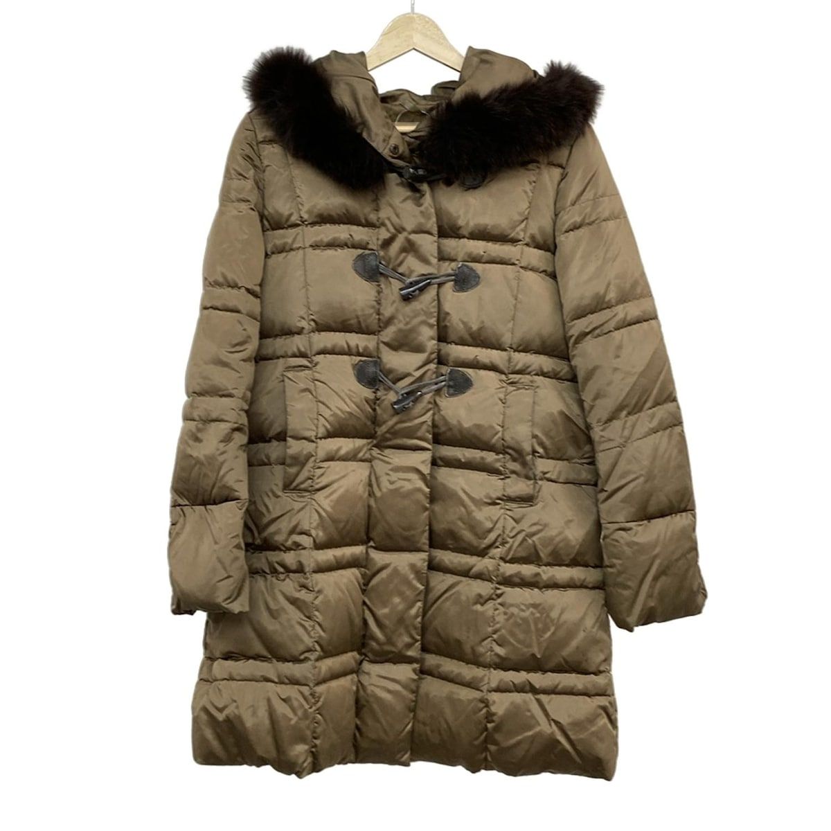 Max Mara マックスマーラ ファー付き コート ブラウン 36サイズ - Max