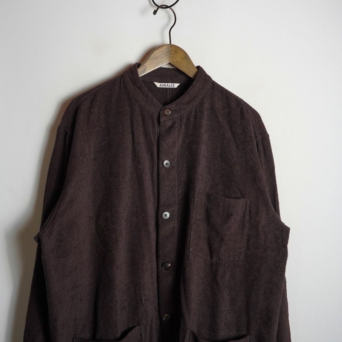 正規 22SS AURALEE オーラリー ORGANIC COTTON TERRY CLOTH SHIRT