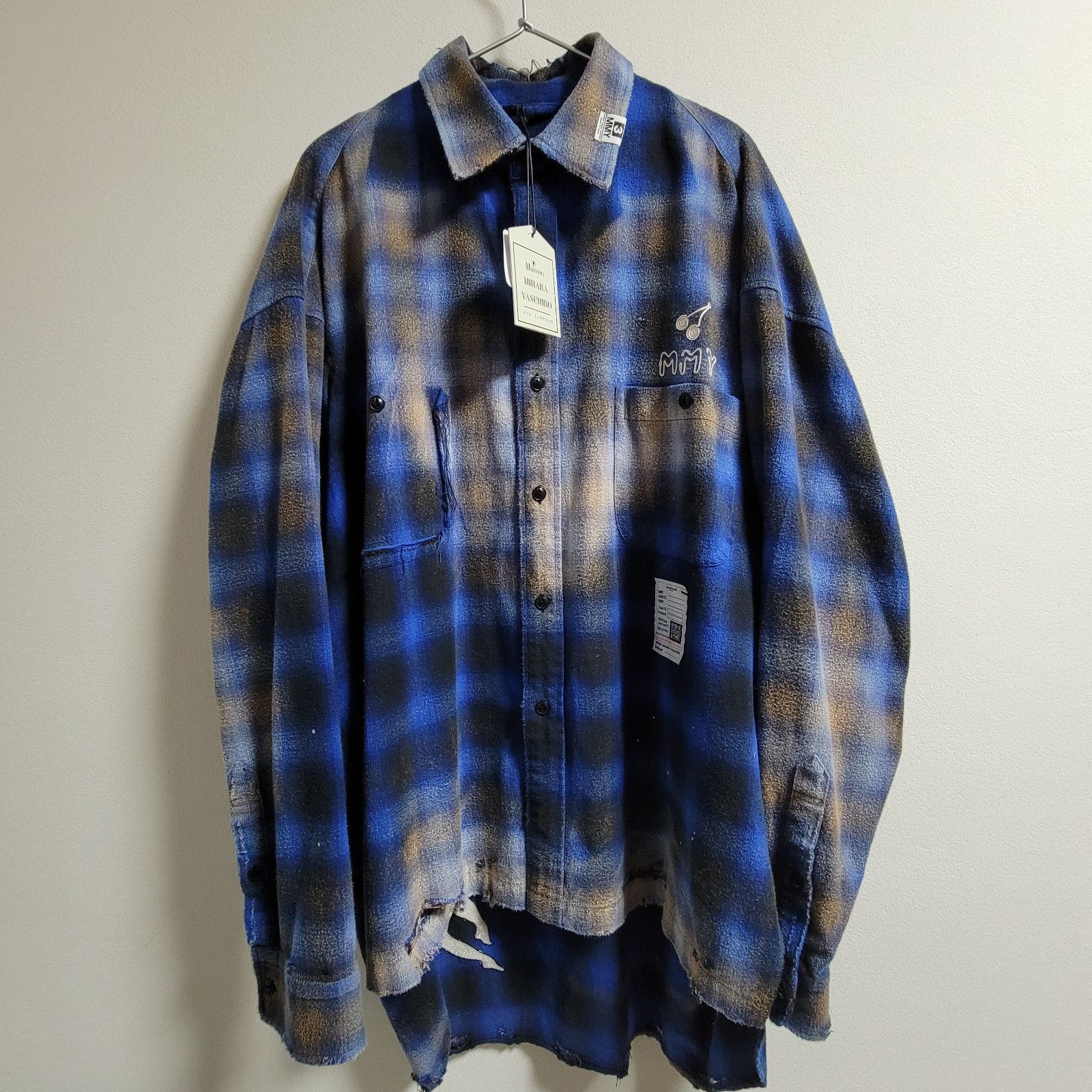 Maison Mihara Yasuhiro ダメージ加工シャツ タグ付き Maison MIHARA