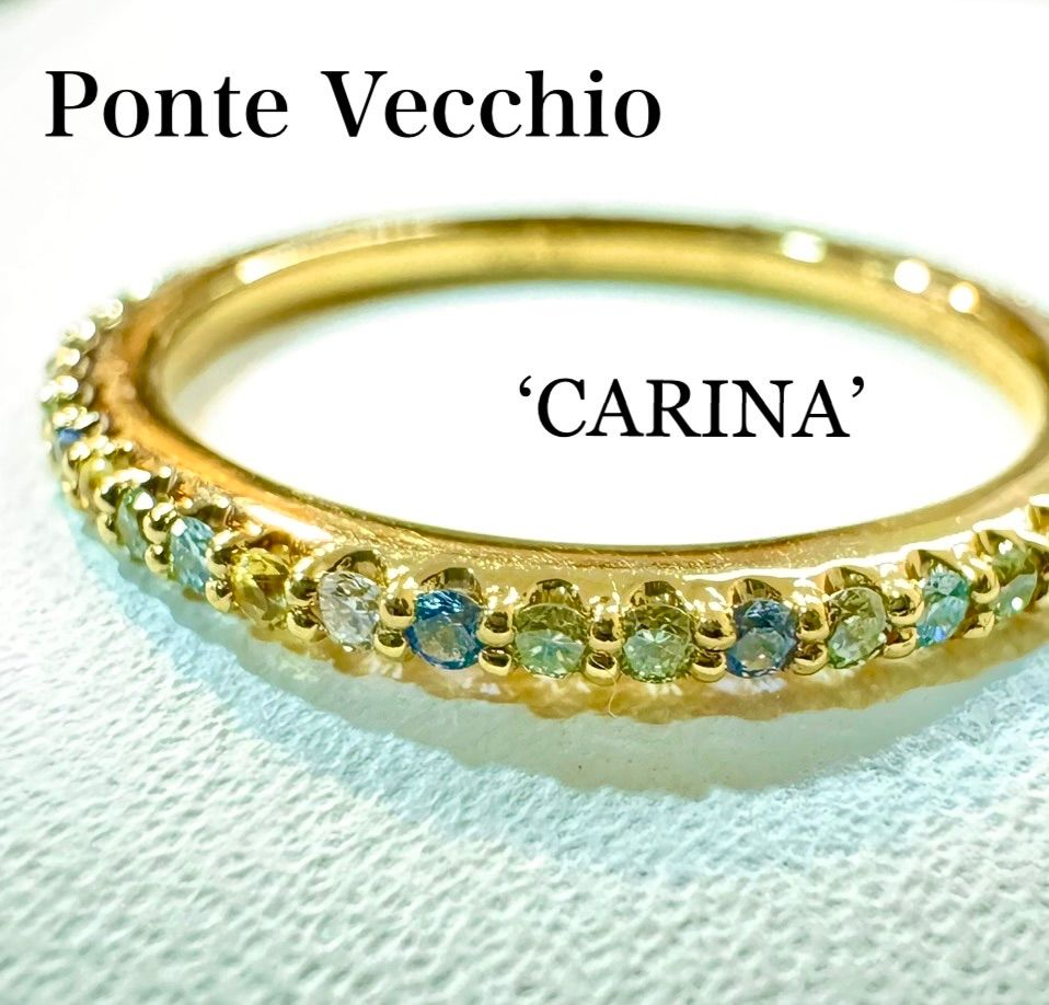 ポンテヴェキオ◇カリーナ*9号*サファイアリング*フルエタニティ*K18