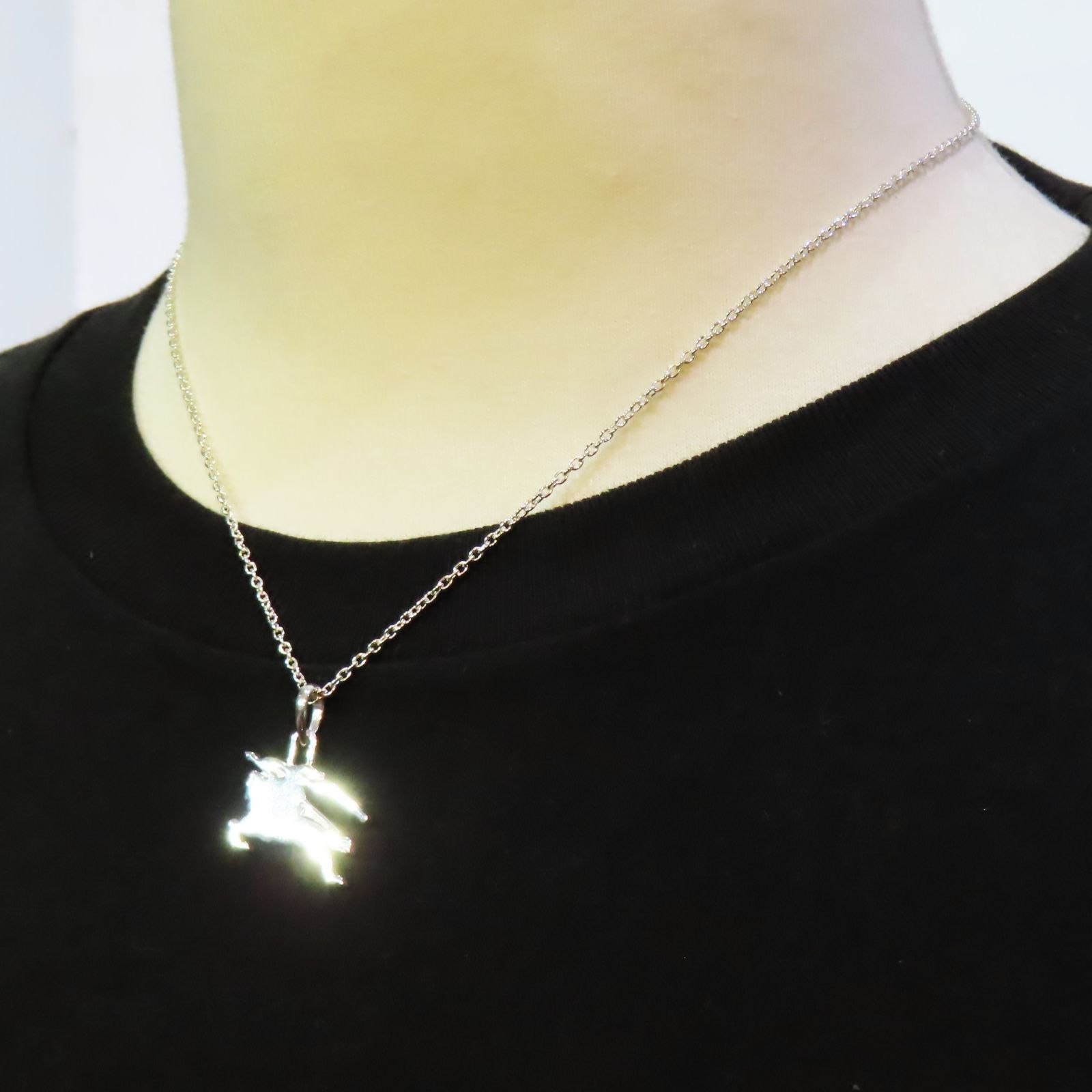 BURBERRY スターリングシルバー ホースネックレス 現行品 ホース