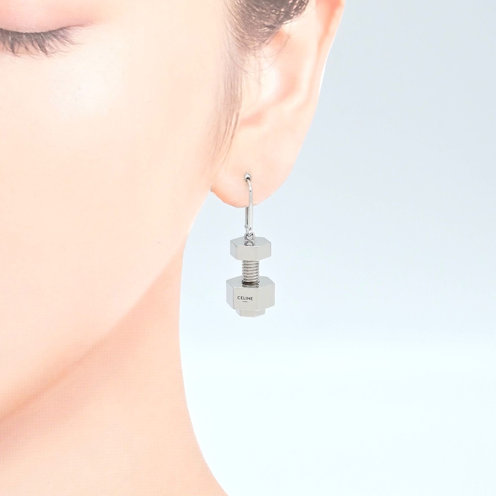 CELINE セリーヌ ボルト ピアス 片耳 スターリングシルバー SV925 箱