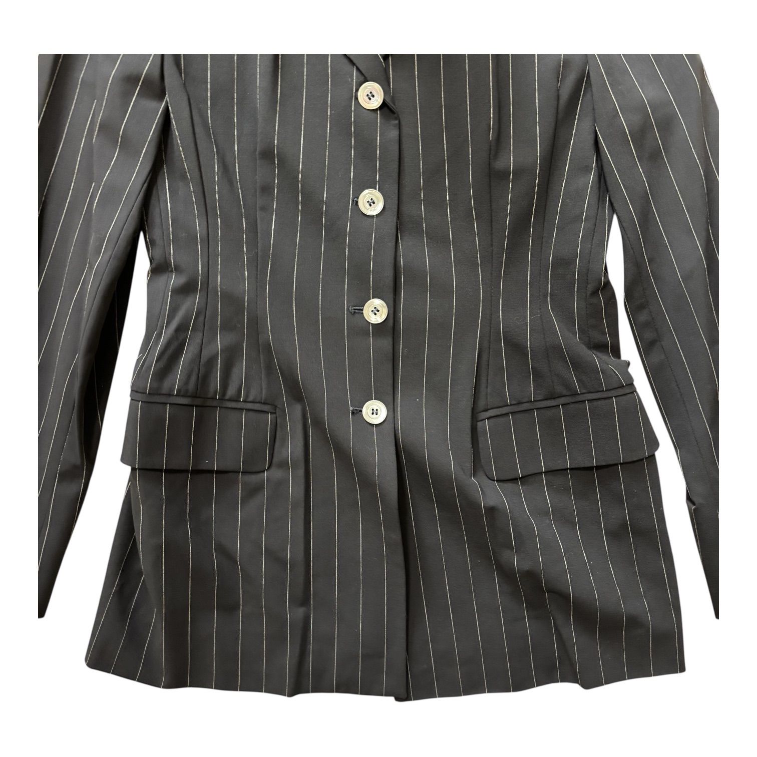 MaxMara マックスマーラ ピンストライプ パンツスーツ ブラック