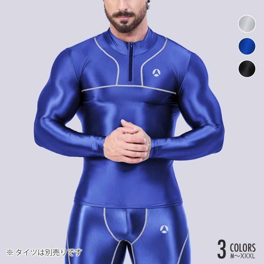 AMORESY アモレシー Jupiter メンズ ハーフジップ フィットネストップ