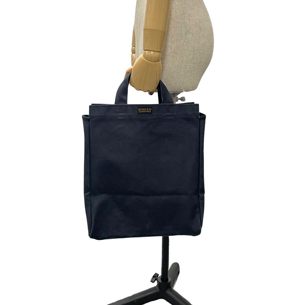 ATLAST&CO アットラスト キャンバス トートバッグ ネイビー 正規品